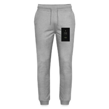 Jeder Tag Neue Chance Motivationsdesign - Stanley/Stella Unisex Bio Jogginghose Mover  - Grau meliert - Vorne - Marisol (170cm) & Nik (191cm)