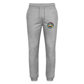 Naviguer avec la communauté LGBTQAI+ - Pantalon de jogging bio MOVER Stanley/Stella unisexe - gris chiné - Devant - Marisol (170cm) & Nik (191cm)