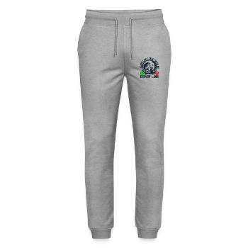 Lustig Angeln Männer Papa Fischer Lustig Fisch Barsch - Stanley/Stella Unisex Bio Jogginghose Mover  - Grau meliert - Vorne - Marisol (170cm) & Nik (191cm)