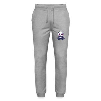 Zombie Halloween Skeleton Baby - Stanley/Stella Mover Unisex Organic Jogging Trousers - heather grey - Front - Marisol (170cm) & Nik (191cm)