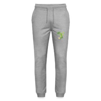 Chameleon Summer Beach Holidays - Stanley/Stella Mover Unisex Organic Jogging Trousers - heather grey - Front - Marisol (170cm) & Nik (191cm)