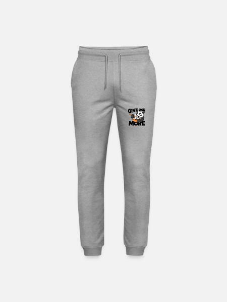 Panda mangeant du riz - Pantalon de jogging bio MOVER Stanley/Stella unisexe - gris chiné