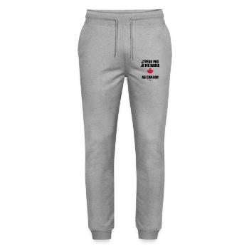 Je peux pas je me barre au Canada - Pantalon de jogging bio MOVER Stanley/Stella unisexe - gris chiné - Devant - Marisol (170cm) & Nik (191cm)