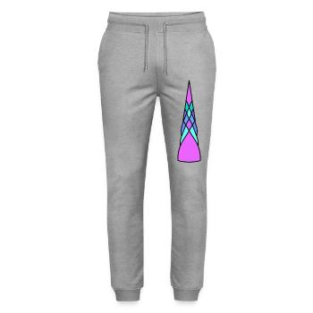 Einhorn, ein Horn, Unicorn - Stanley/Stella Unisex Bio Jogginghose Mover  - Grau meliert - Vorne - Marisol (170cm) & Nik (191cm)