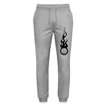 Basketball / Basketball / Basktet-Ball / Sport - Stanley/Stella Unisex Bio Jogginghose Mover  - Grau meliert - Vorne - Marisol (170cm) & Nik (191cm)