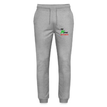 OH MOM YOU'RE THE BEST! - Stanley/Stella Mover Unisex Organic Jogging Trousers - heather grey - Front - Marisol (170cm) & Nik (191cm)