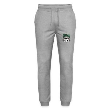 Fußball Italien Italia Calcio Football EM 2024 - Stanley/Stella Unisex Bio Jogginghose Mover  - Grau meliert - Vorne - Marisol (170cm) & Nik (191cm)