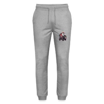Gorilla Weihnachtsmann - Stanley/Stella Unisex Bio Jogginghose Mover  - Grau meliert - Vorne - Marisol (170cm) & Nik (191cm)