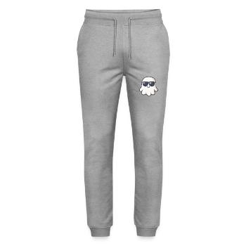 Geist Halloween Cool - Stanley/Stella Unisex Bio Jogginghose Mover  - Grau meliert - Vorne - Marisol (170cm) & Nik (191cm)