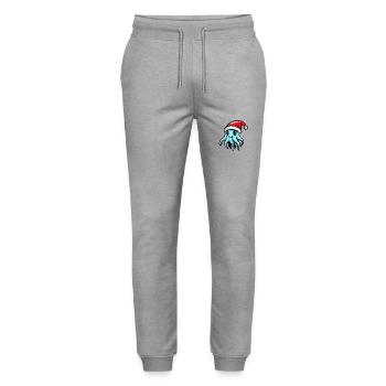 Méduse Noël - Pantalon de jogging bio MOVER Stanley/Stella unisexe - gris chiné - Devant - Marisol (170cm) & Nik (191cm)