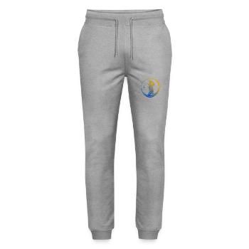 Golfer Silhouette Colorful - Stanley/Stella Mover Unisex Organic Jogging Trousers - heather grey - Front - Marisol (170cm) & Nik (191cm)