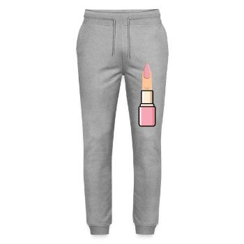 Fingerlipstick Rose - Stanley/Stella Unisex Bio Jogginghose Mover  - Grau meliert - Vorne - Marisol (170cm) & Nik (191cm)