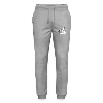 swan swan - Stanley/Stella Mover Unisex Organic Jogging Trousers - heather grey - Front - Marisol (170cm) & Nik (191cm)