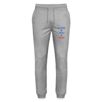 MAMA. MAMA. MUTTERTAG. ALLES GUTE ZUM GEBURTSTAG DER MUTTER - Stanley/Stella Unisex Bio Jogginghose Mover  - Grau meliert - Vorne - Marisol (170cm) & Nik (191cm)