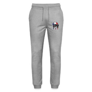 French Girl France Girl French France Women - Stanley/Stella Mover Unisex Organic Jogging Trousers - heather grey - Front - Marisol (170cm) & Nik (191cm)