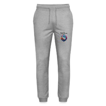Herz / Muttertag / Liebe / Feiertage / Love - Stanley/Stella Unisex Bio Jogginghose Mover  - Grau meliert - Vorne - Marisol (170cm) & Nik (191cm)