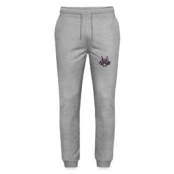 Bat Halloween Funny Baby - Stanley/Stella Mover Unisex Organic Jogging Trousers - heather grey - Front - Marisol (170cm) & Nik (191cm)
