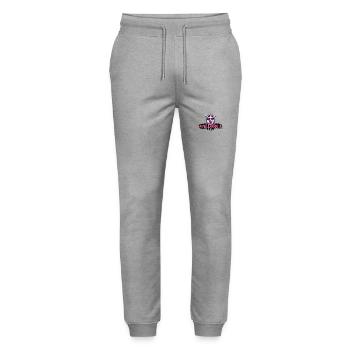 Mallorca 2024 Alpaga - Pantalon de jogging bio MOVER Stanley/Stella unisexe - gris chiné - Devant - Marisol (170cm) & Nik (191cm)