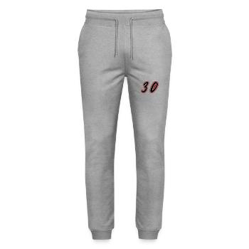 30 Symbole numérique - Pantalon de jogging bio MOVER Stanley/Stella unisexe - gris chiné - Devant - Marisol (170cm) & Nik (191cm)