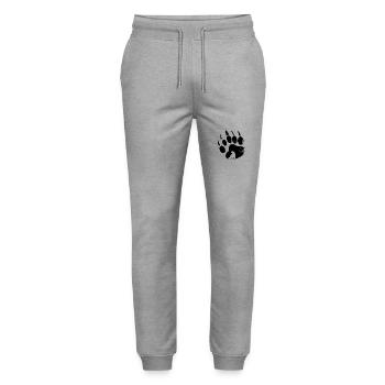 Vielfraß Fußabdruck Marder Bärenhund Wolverine - Stanley/Stella Unisex Bio Jogginghose Mover  - Grau meliert - Vorne - Marisol (170cm) & Nik (191cm)