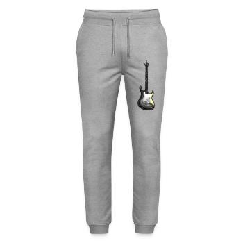Guitar Rock - Stanley/Stella Mover Unisex Organic Jogging Trousers - heather grey - Front - Marisol (170cm) & Nik (191cm)