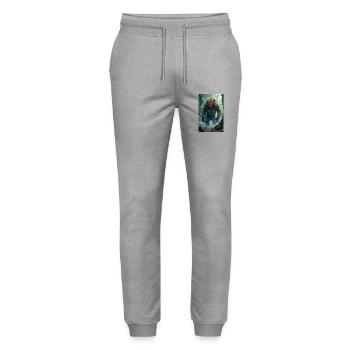 Nue Furchterregende Chimären Yokai mit leuchtenden Augen und - Stanley/Stella Unisex Bio Jogginghose Mover  - Grau meliert - Vorne - Marisol (170cm) & Nik (191cm)