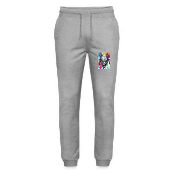 Wendigo / böser Geist / Besitzergreifend / Horror - Stanley/Stella Unisex Bio Jogginghose Mover  - Grau meliert - Vorne - Marisol (170cm) & Nik (191cm)