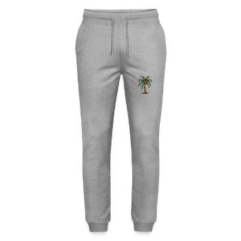 Palme Symbol - Stanley/Stella Unisex Bio Jogginghose Mover  - Grau meliert - Vorne - Marisol (170cm) & Nik (191cm)