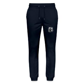 Gorilla Bodybuilding Beast - Stanley/Stella Unisex Bio Jogginghose Mover  - Navy - Vorne - Marisol (170cm) & Nik (191cm)