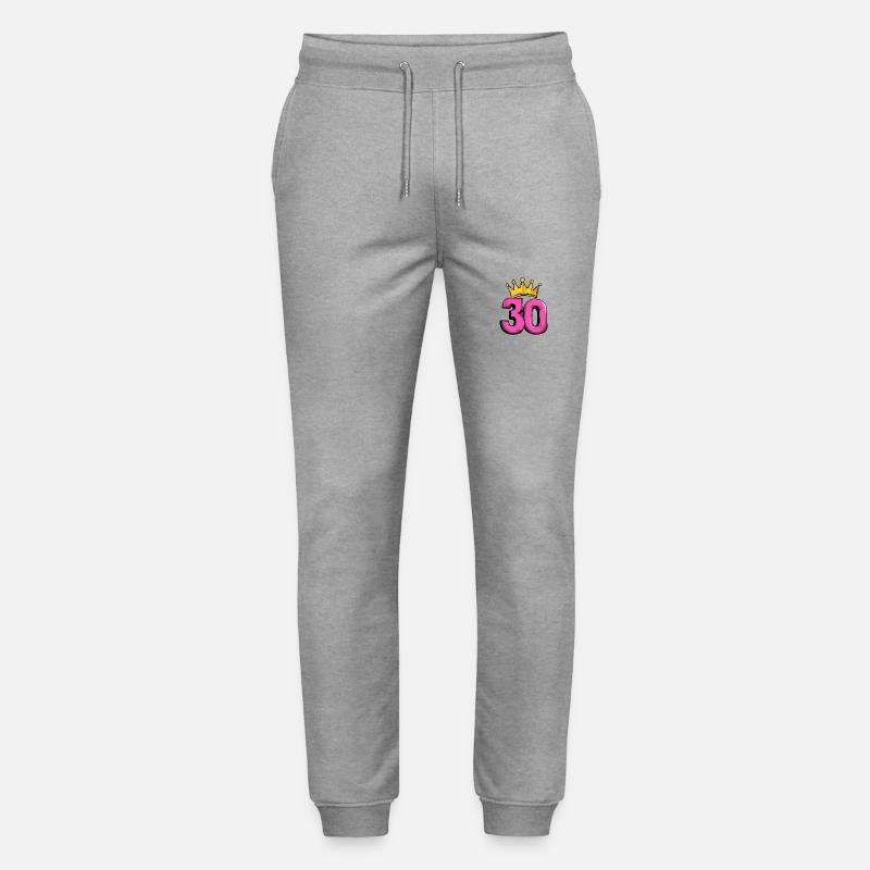 30 Zahl Krone - Stanley/Stella Unisex Bio Jogginghose Mover - Grau meliert