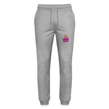 89 Number Crown - Stanley/Stella Mover Unisex Organic Jogging Trousers - heather grey - Front - Marisol (170cm) & Nik (191cm)