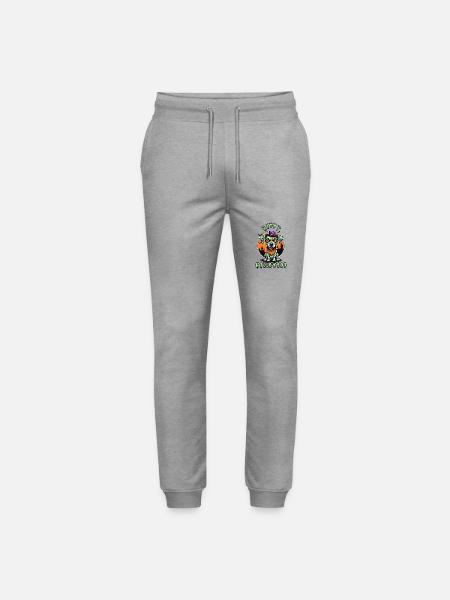 Happy Hallowoof Halloween Dog - Stanley/Stella Mover Unisex Organic Jogging Trousers - heather grey