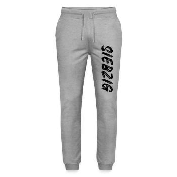 70. Geburtstag / Siebzig / 70 - Stanley/Stella Unisex Bio Jogginghose Mover  - Grau meliert - Vorne - Marisol (170cm) & Nik (191cm)