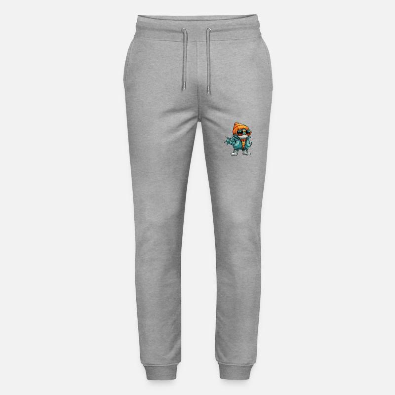 Piranha Fish Cool Comic - Stanley/Stella Mover Unisex Organic Jogging Trousers - heather grey