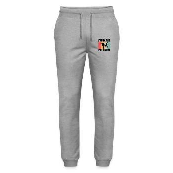 J'peux pas j'ai danse - Je Peux Pas J'ai Danse - Pantalon de jogging bio MOVER Stanley/Stella unisexe - gris chiné - Devant - Marisol (170cm) & Nik (191cm)