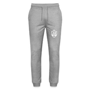 Jga 2025 Junggesellenabschied - Stanley/Stella Unisex Bio Jogginghose Mover  - Grau meliert - Vorne - Marisol (170cm) & Nik (191cm)