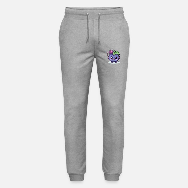 Miké kleine Kawaii-Traube - Stanley/Stella Unisex Bio Jogginghose Mover  - Grau meliert