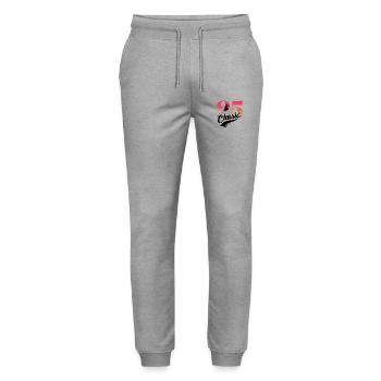Vintage 1925-25th anniversary - Stanley/Stella Mover Unisex Organic Jogging Trousers - heather grey - Front - Marisol (170cm) & Nik (191cm)