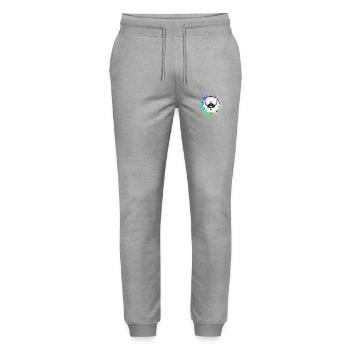 Viking Helmet - Stanley/Stella Mover Unisex Organic Jogging Trousers - heather grey - Front - Marisol (170cm) & Nik (191cm)