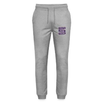 blissful eating humor present culinary bliss - Stanley/Stella Unisex Bio Jogginghose Mover  - Grau meliert - Vorne - Marisol (170cm) & Nik (191cm)