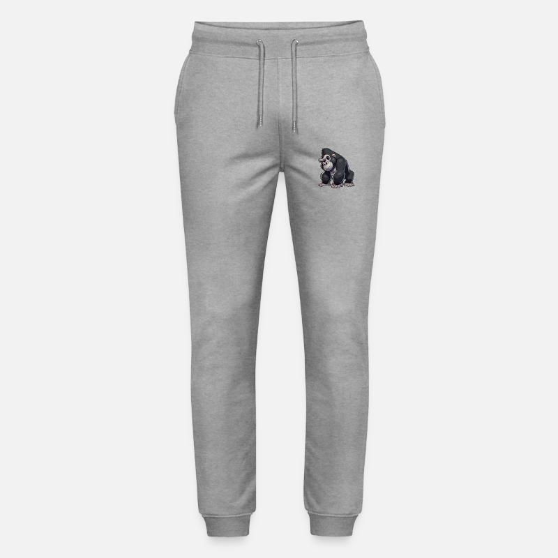 Gorilla-Kind - Stanley/Stella Unisex Bio Jogginghose Mover  - Grau meliert