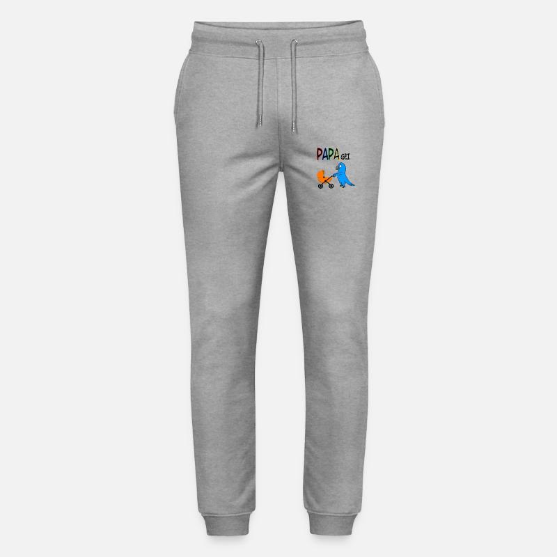 PAPAgei mit Kinderwagen - Stanley/Stella Unisex Bio Jogginghose Mover  - Grau meliert
