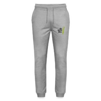Je suis bio - Pantalon de jogging bio MOVER Stanley/Stella unisexe - gris chiné - Devant - Marisol (170cm) & Nik (191cm)