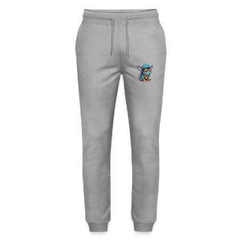 Kroki der Streuer - Stanley/Stella Unisex Bio Jogginghose Mover  - Grau meliert - Vorne - Marisol (170cm) & Nik (191cm)