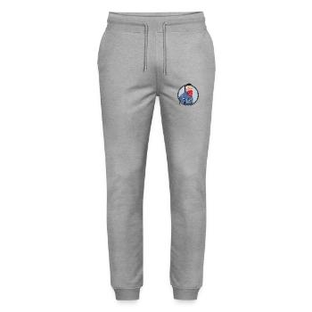 Rieser Grantler // Illustration - Stanley/Stella Unisex Bio Jogginghose Mover  - Grau meliert - Vorne - Marisol (170cm) & Nik (191cm)