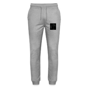 Ascii magic mushrooms - Stanley/Stella Mover Unisex Organic Jogging Trousers - heather grey - Front - Marisol (170cm) & Nik (191cm)