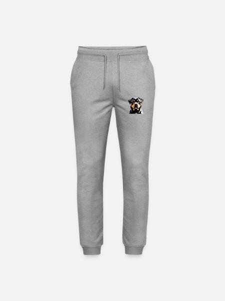 Rottweiler - Pet Dog Sticker - Stanley/Stella Mover Unisex Organic Jogging Trousers - heather grey