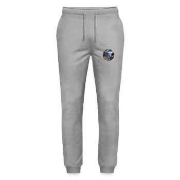 New World - Pantalon de jogging bio MOVER Stanley/Stella unisexe - gris chiné - Devant - Marisol (170cm) & Nik (191cm)