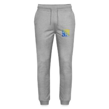 Mexiko 2024 Bunt Urlaub - Stanley/Stella Unisex Bio Jogginghose Mover  - Grau meliert - Vorne - Marisol (170cm) & Nik (191cm)
