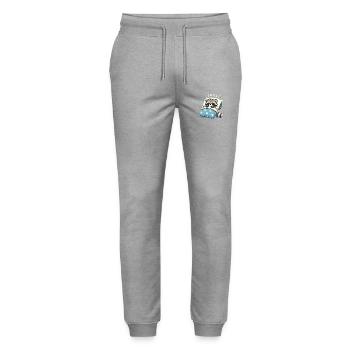 Raccoon Sleeping In Bed At Night Time - Stanley/Stella Unisex Bio Jogginghose Mover  - Grau meliert - Vorne - Marisol (170cm) & Nik (191cm)
